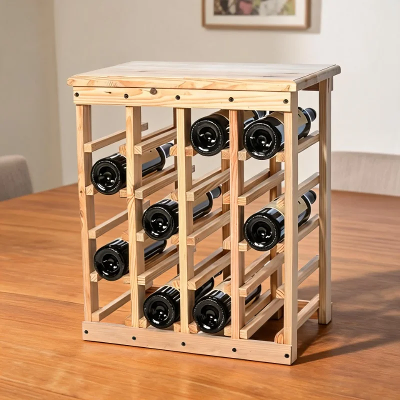 Vertical Wine Rack Modern Simple Wine Holders Stylish Wooden Five Layers Red Wines Bottle Storage Rack Kitchen Home Accessories
