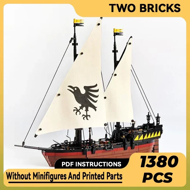 

Pirate Ship Model Moc Building Bricks The Raven Claw Boat Technology Modular Blocks Gifts Christmas Toys DIY Sets Assembly