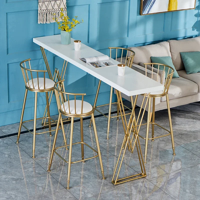 

Solid Wood Bar Table Nordic Minimalist Iron Standing Outdoor Tables High Wooden Dining Room Decor Cake Kitchen Furniture Mesa Dj
