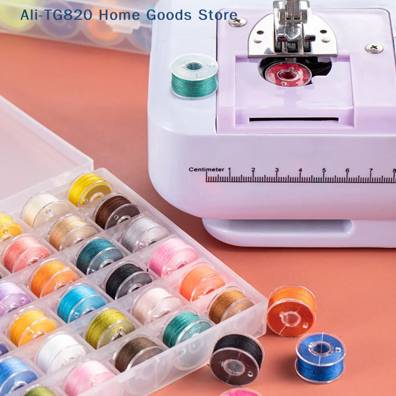 [TG820]Sewing Bobbins Box Set Sewing Machine Bobbin Multicolor Thread Spool Stitch Machine Spools Sewing Accessories
