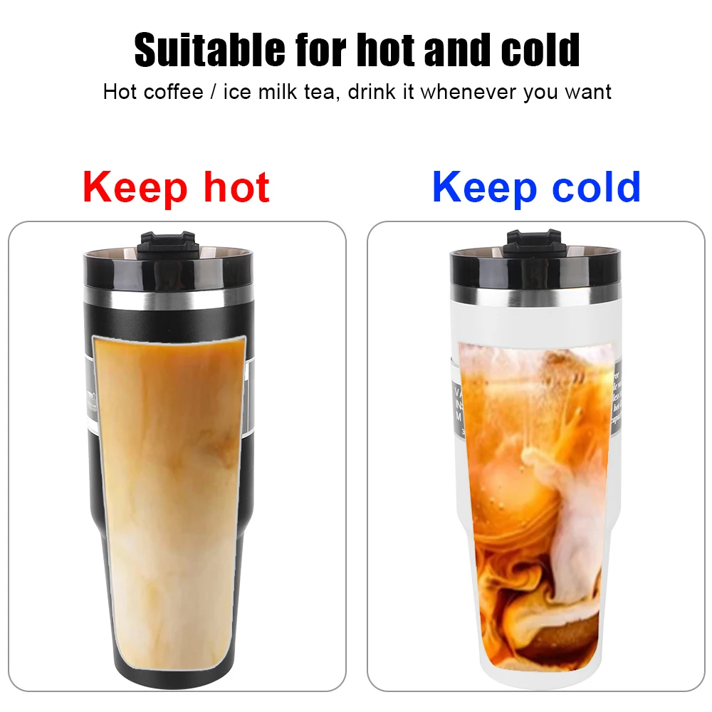 Coffee Mug 890ML 30oz Car Thermos Mug Insulated and cold coffee cup Stainless Steel Double-layer Cup With Free Straw