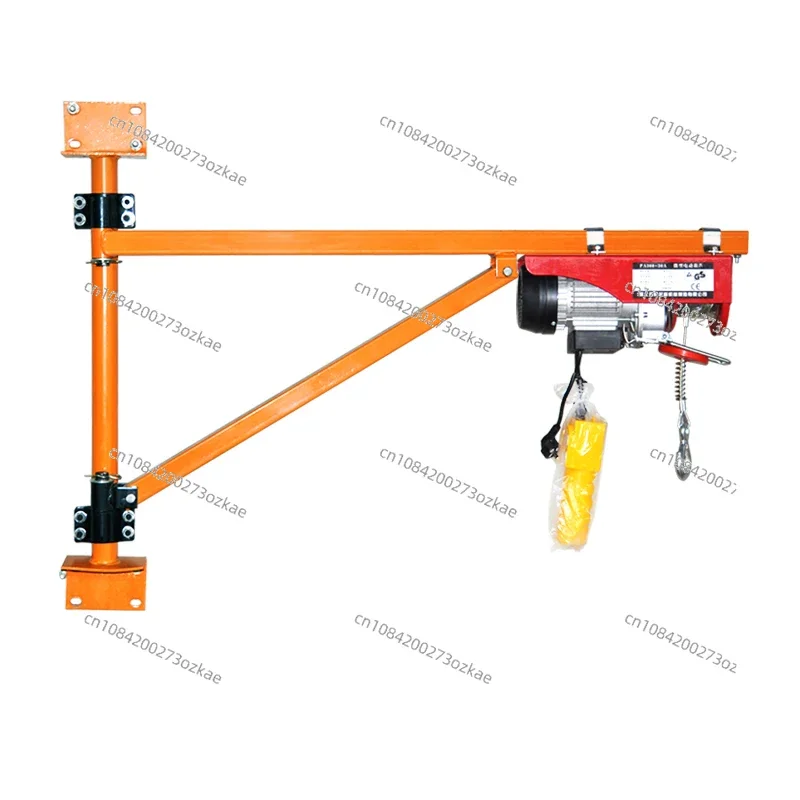 220V 200KG Household Electric Hoist Wall Bracket Crane  Portable Small Lifting Crane for Home Decoration