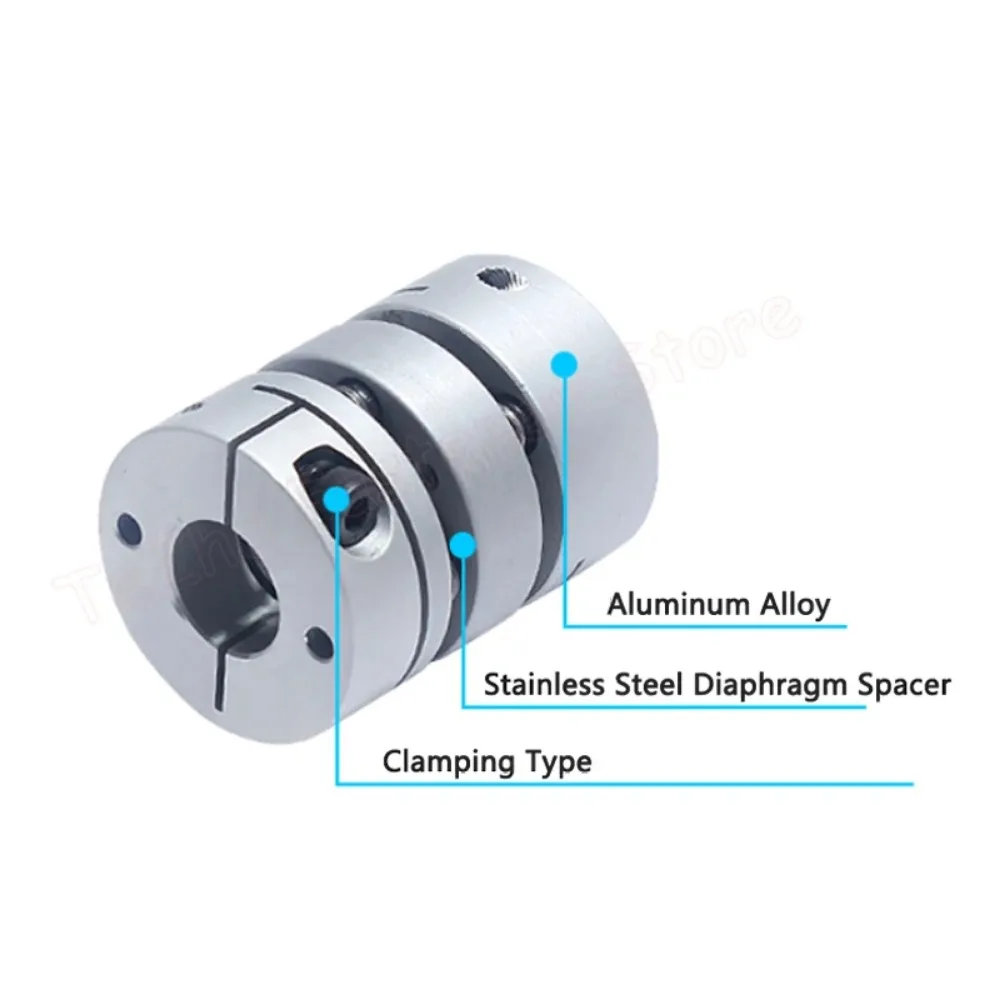 1pc D94L98 Double Disc Coupling Diaphragm Aluminum Flexible Shaft Coupler Elastic Connector Ball Screw Step Servo Motor Encoder