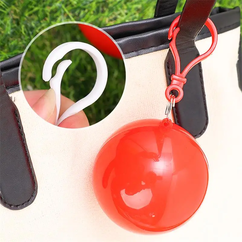Bunter Mini Tragbarer Regenmantel-Ball Verdickter Einweg-Wasserdichter Notfall-Regenponcho für Erwachsene mit Schlüsselring – Detail 10
