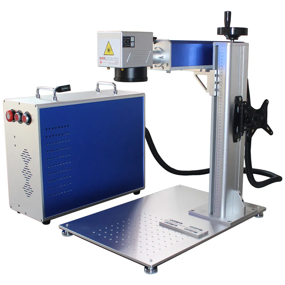 CALCA 50W Fiber Laser Marking Machine For Personalized Laser Engraved Logo Custom Gift With Raycus Laser+Rotation Axis US Stock