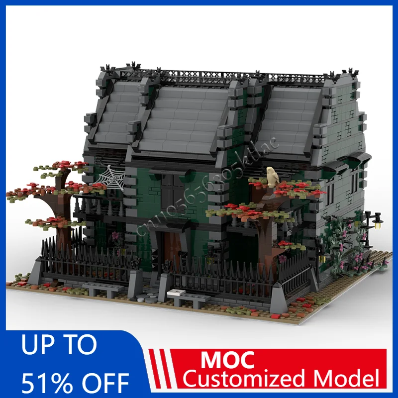 

5059 PCS MOC Creative City Street View Modular Horror Mansion Model Architecture Building Block Kids Assembly Bricks Toys Gifts