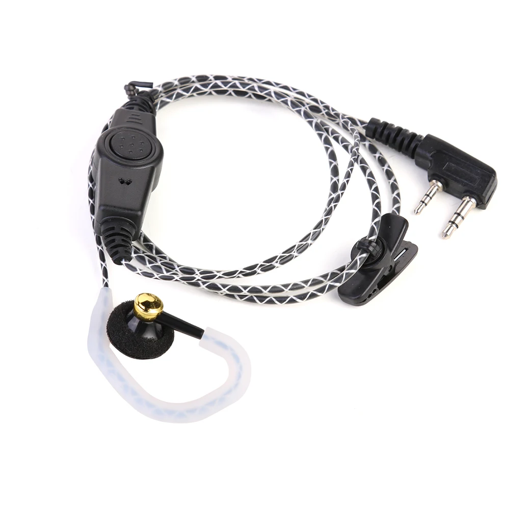 2Pin K Type Removable Earhook Earphone with Mic for Baofeng UV-5R Kenwood KPG