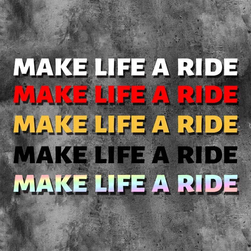

MAKE LIFE A RIDE наклейки на мотоциклетный шлем мотоциклетный топливный бак скутер наклейки на тело водостойкие персонализированные виниловые наклейки