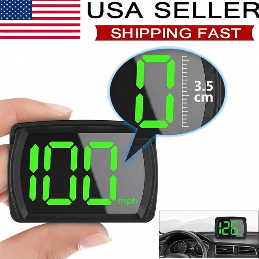 جديد العالمي سيارة لتحديد المواقع الرقمية HUD عداد السرعة رقائق مزدوجة KMH MPH تذكير متر HD شاشة الكريستال السائل التوصيل اللعب لجميع المركبات PH043