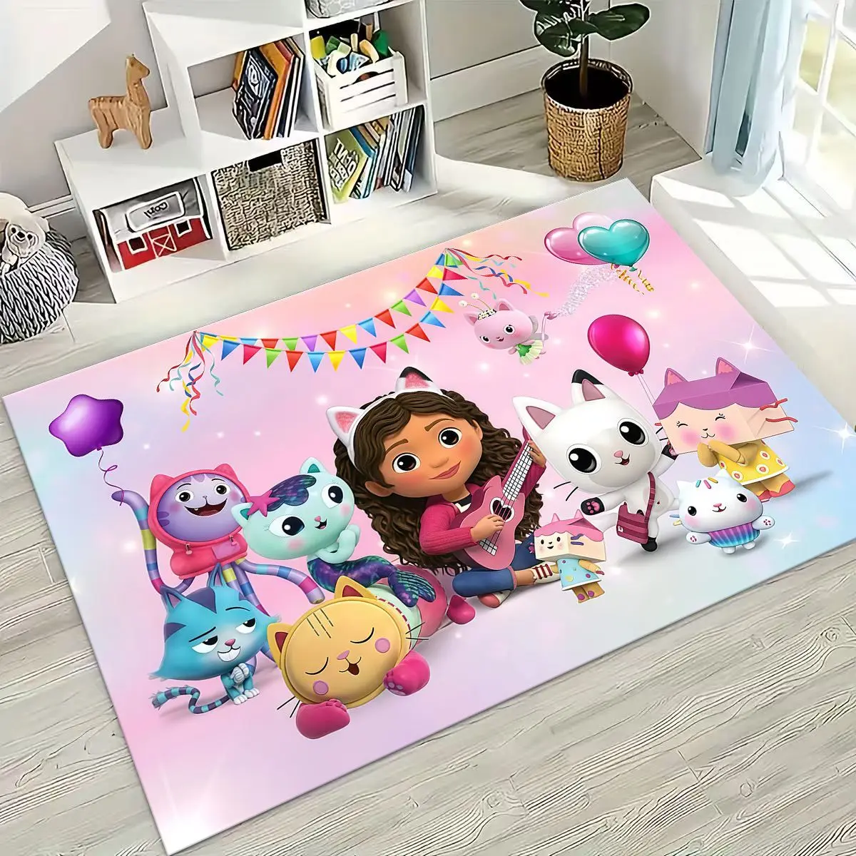 

2026 New Cartoon Gabbys Dollhouse Girl Gift Rug for Bedroom Living Room Sofa Home Doormat Decor, Large Kids Non-slip Floor Mat