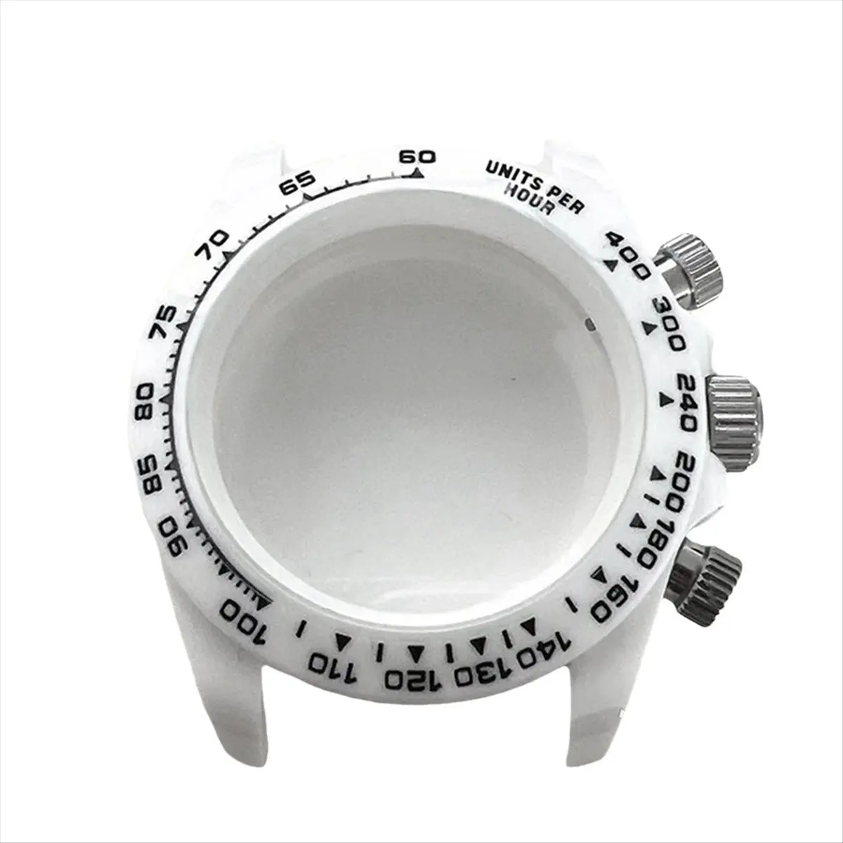 A64I 39MM Watch Case Sapphire Glass Case for Quartz VK63 Movement Cases Wearable Watch Accessories-White