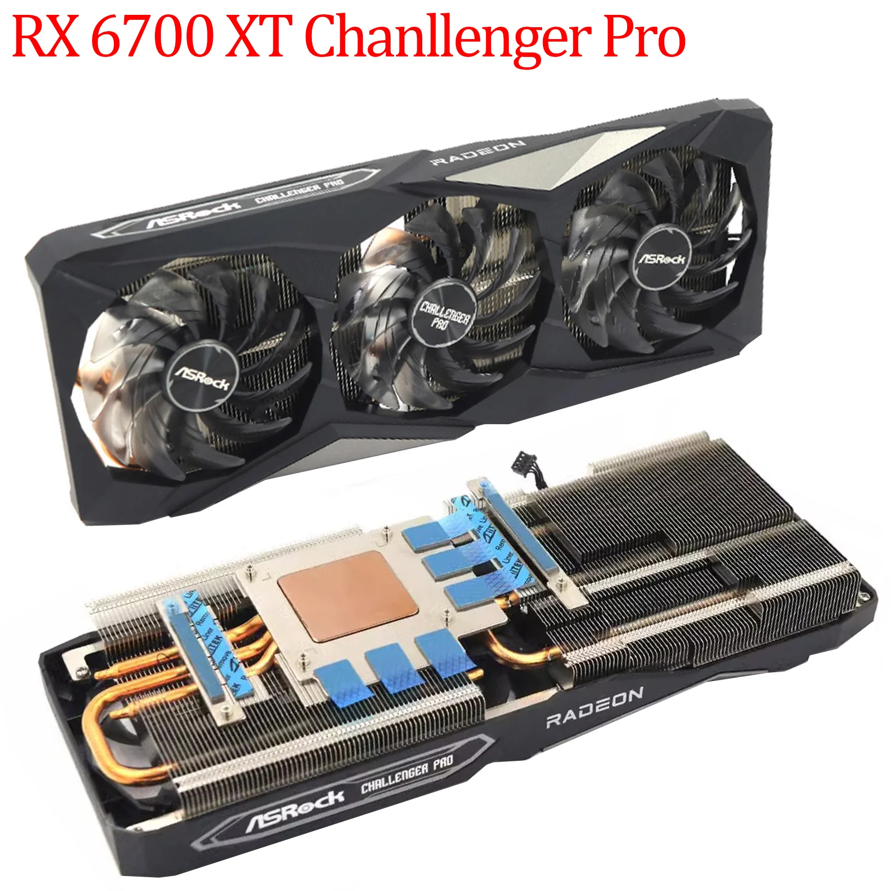 Aluminum GPU Heatsink for Asrock RX 6600 6700 6750 XT