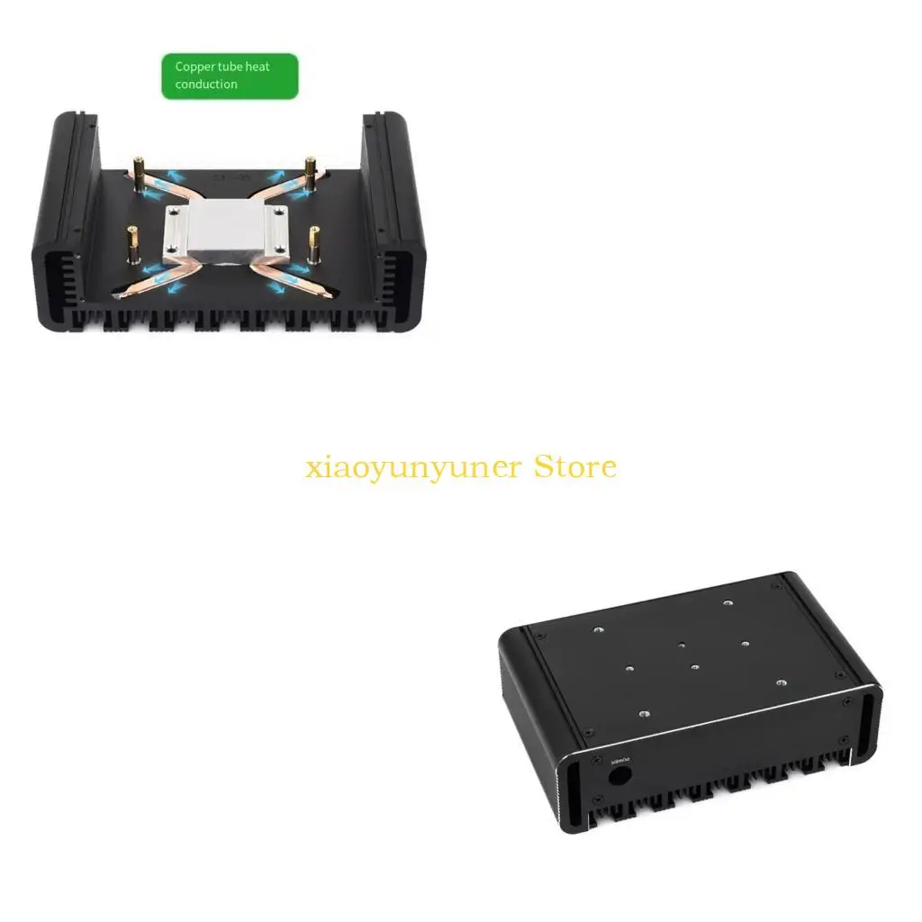 P9JB Embedded Board Housing for Orin, Passive Cooling Alloy Enclosure with Display USB Ethernet Type C Port Access