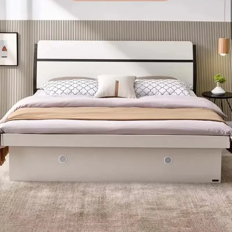 Castle European Elegant Bed Double Platform Salon Queen Modern Luxury King Bed Bedroom Show Reception Beliche Hotel Furniture