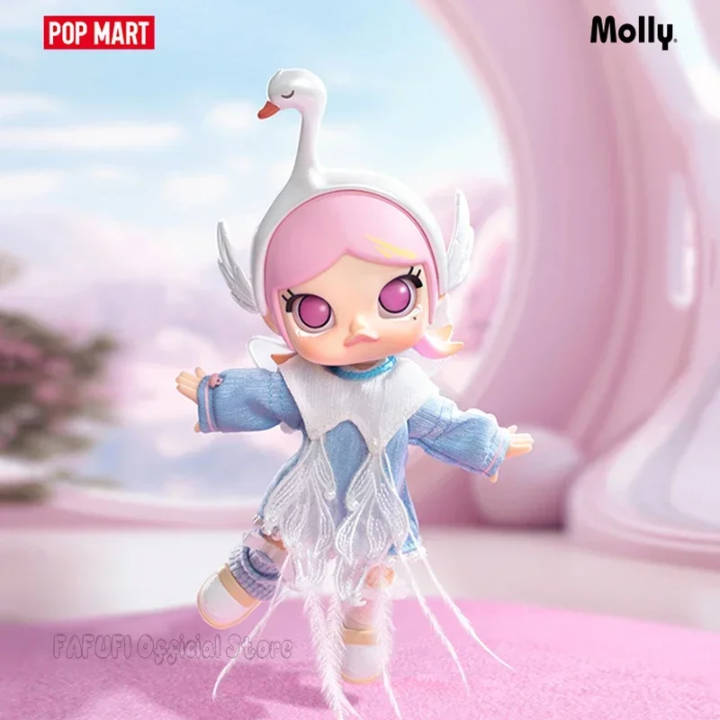

POPMART MOLLY Change Qualitatively Swan Anime Action Figure Blind Box Surprise Mystery Box Ornaments Figurines