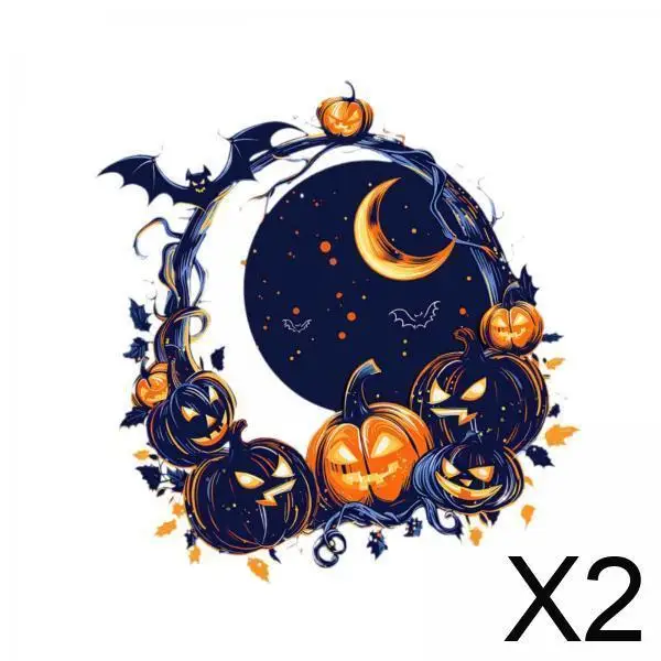 

2x Halloween Bathroom Toilet Lid Decal Sticker Decorative Peel And Paste Home