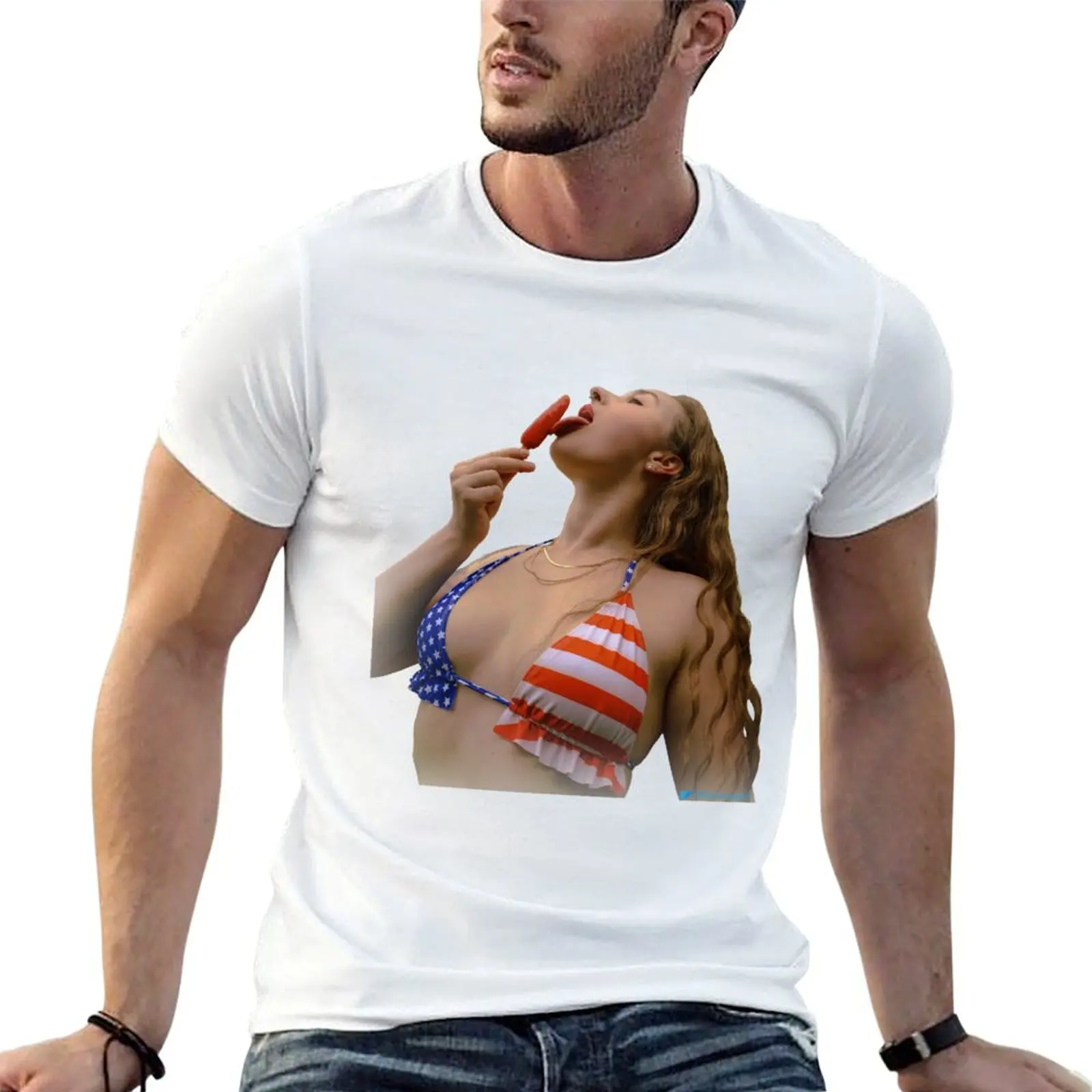 

summertime bikini model T-Shirt t shirt for man black cotton t-shirt plain for man package t shirt man plain T-shirt