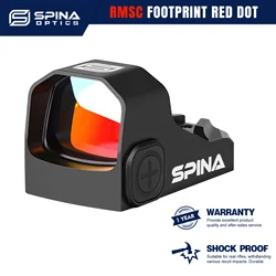 SPINA OPTICS RMSc Red Dot Optics 3MOA Compact Open Reflex Sight HS 407K/507K Glock48 Mos/P365XL Pistol With 20mm Rail Adapter