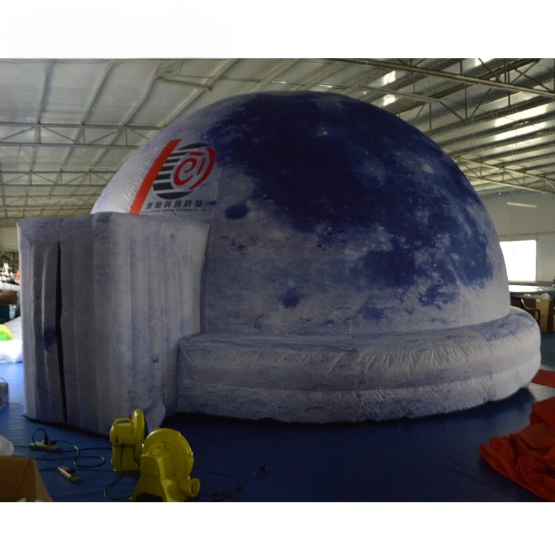 5m/6m Ful inflatable planetarium l printing portable  projection dome tent with air blower for school teaching