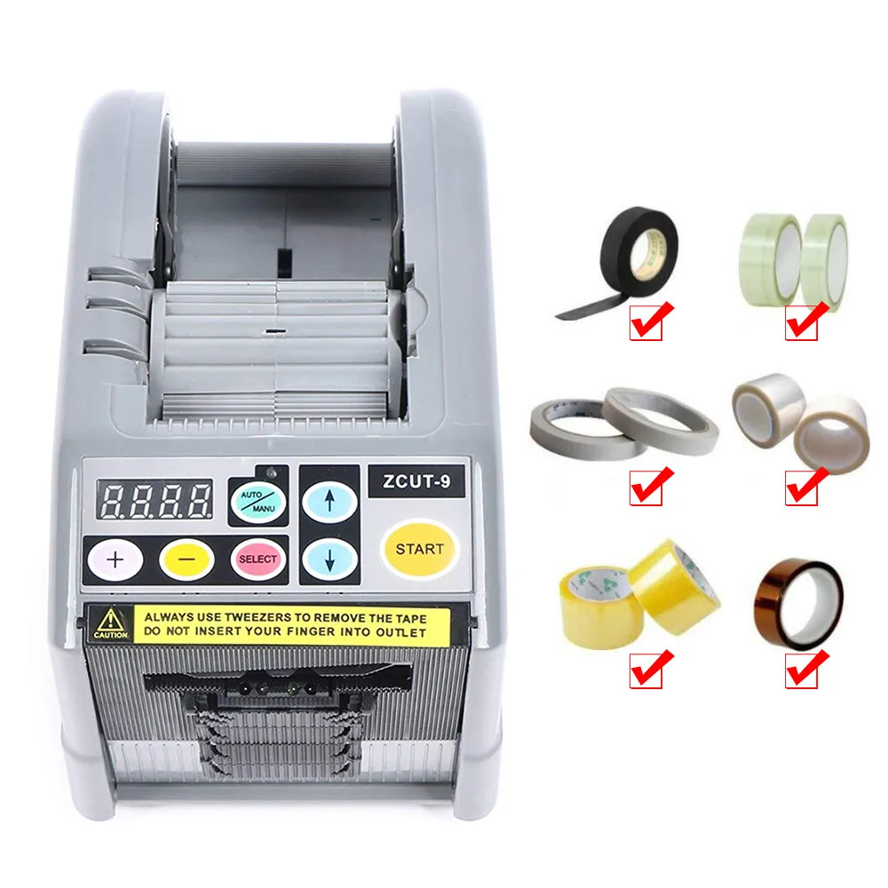 Imagem -04 - Dispensador de Fita Elétrica Automática Cortador de Adesivo Máquina de Embalagem Corte de Fita Adesiva 660 mm Largura 5-999 mm Zcut-9