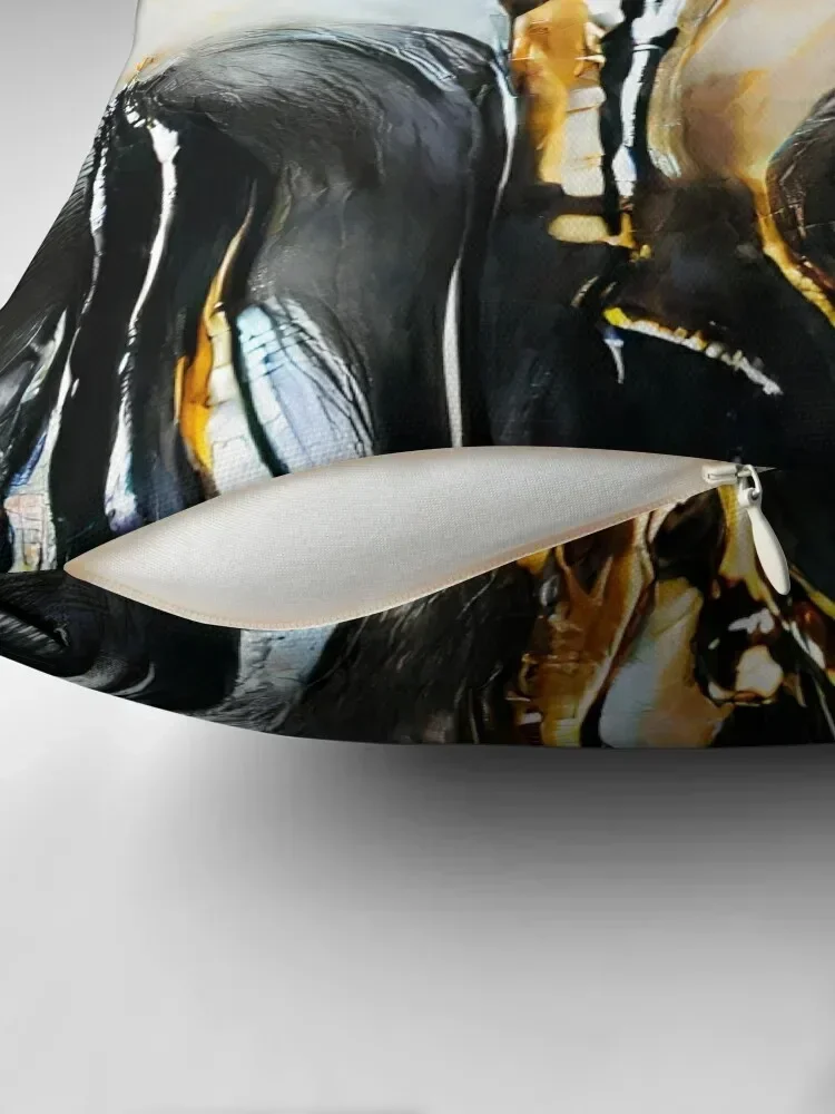 Luxury Black and Gold Abstract Fluid Art Painting Throw Pillow Cushions Cover Luxury Cushion Cover pillow