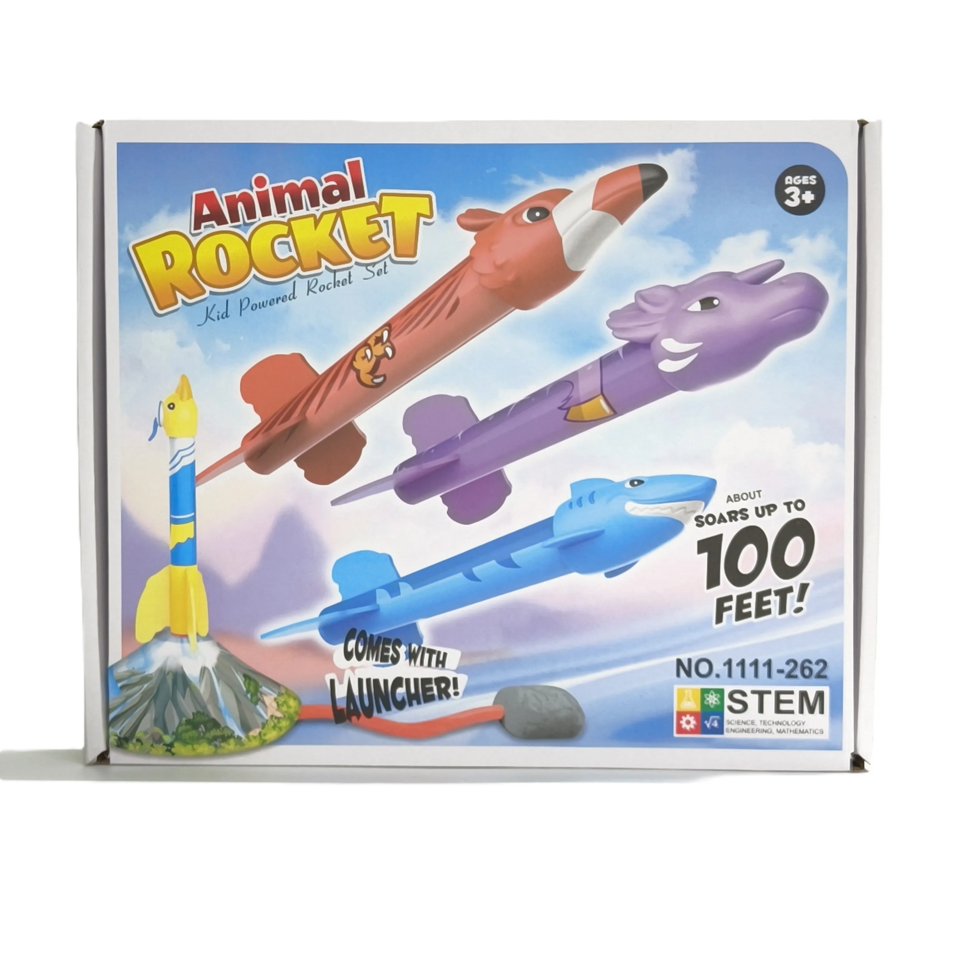 

Kids Toy Rocket Launcher Foot Pump Soaring Rocket Toys Child Foam Rocket & Jump Air Launch Pad Outdoor Sport Games For Children