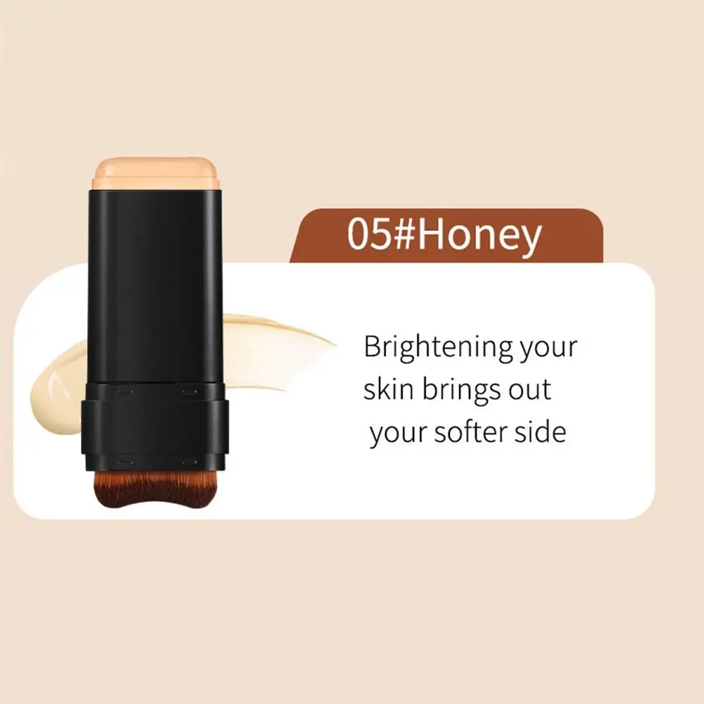 

Long-lasting Eraser Foundation Stick Non-Marking Moisturizing Matte Foundation Cream Stick with Brush Brighten Skin Tone