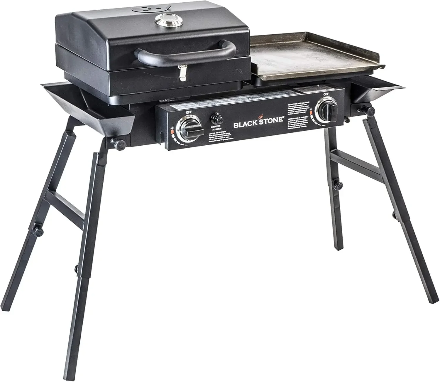 

Tailgater Stainless Steel =Burner Portable Gas Grill and Griddle Combo Total ==for Indoor or Backyard