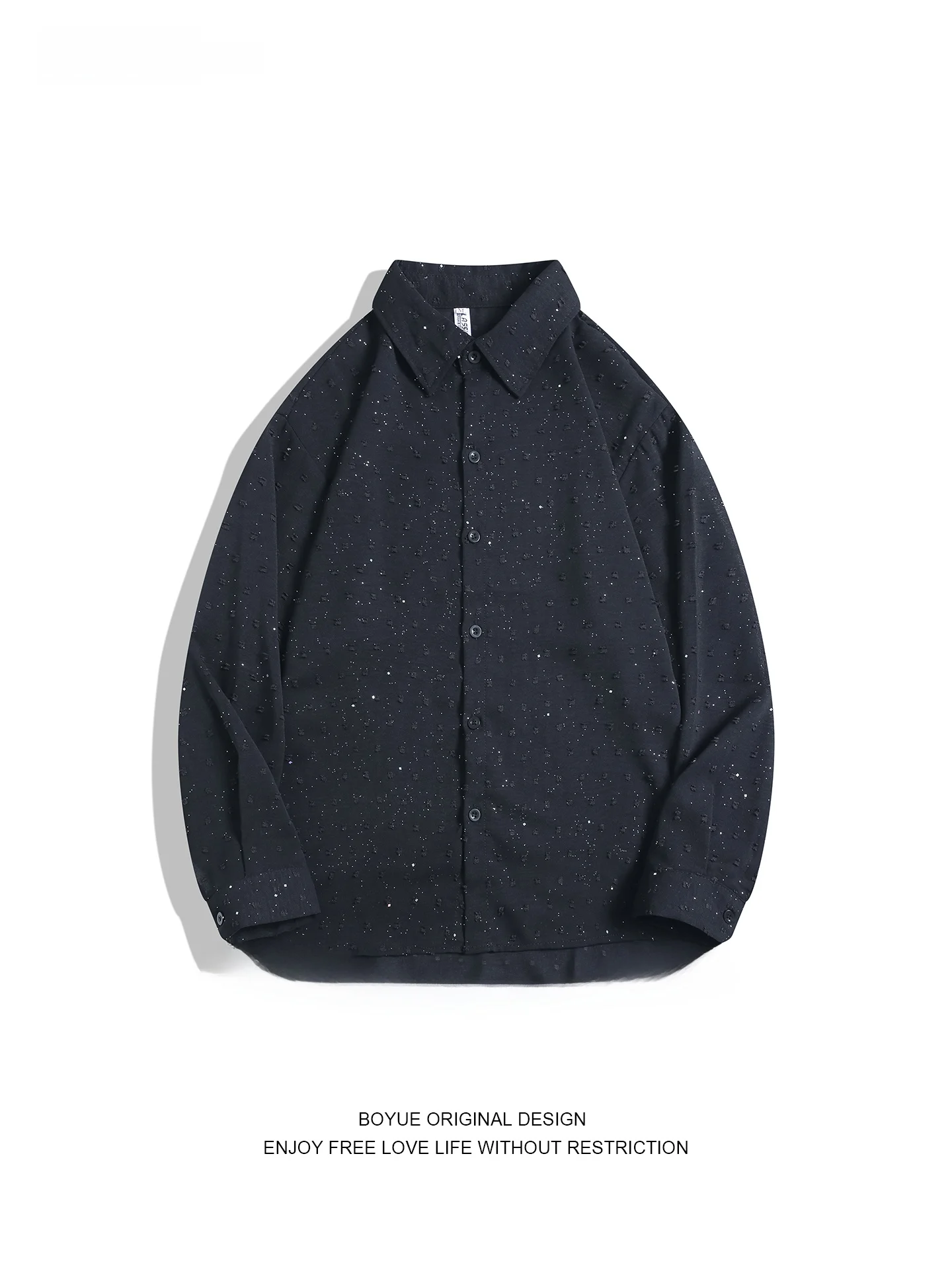 

Boyue Korean Sle Long Sve Casual irt Faionable Commuting Simple ex Cheered irt Coat for Men And Women