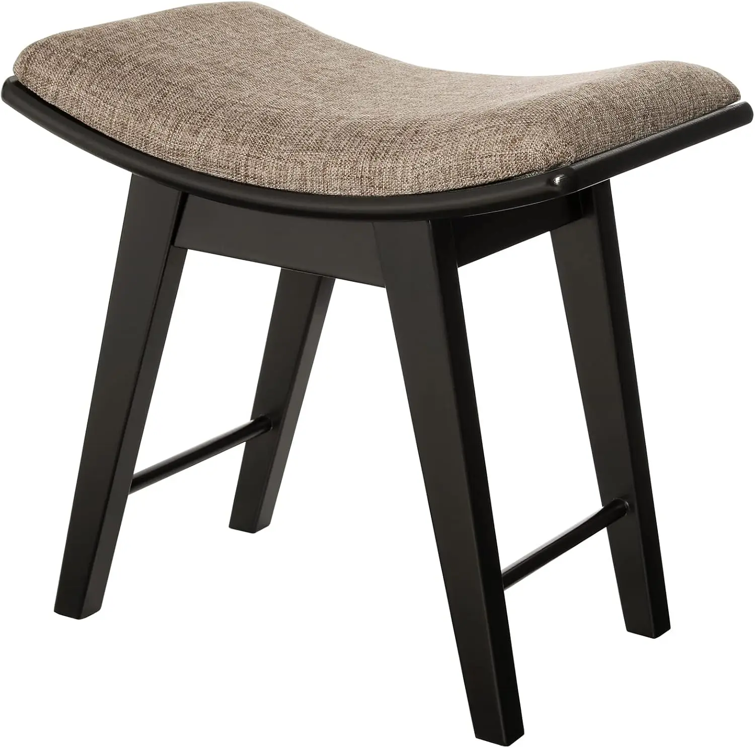 

Vanity Stool With Rubberwood Leg, Makeup Bench With Concave Seat Surface, Vanity Bench, Padded Cushioned Chair, Piano Seat,