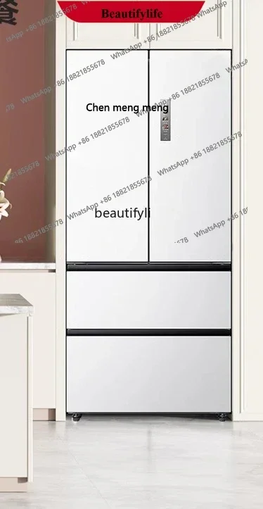 

A01 Двойная система 520, ультратонкий встроенный холодильник без нуля, французский многодверный четырехдверный двойной открытый бытовой холодильник