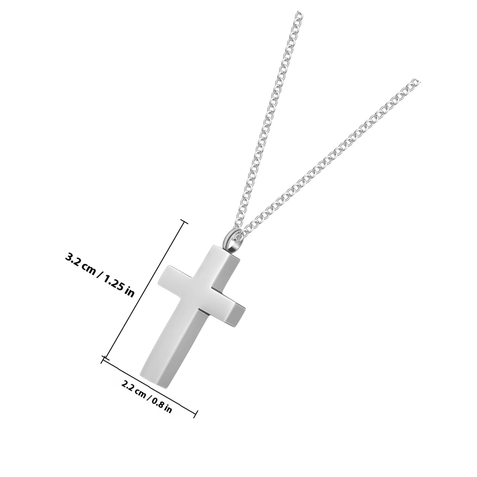 قلادة رماد على شكل صليب مجوهرات جنائزية ناعمة مصقولة على شكل جرة ملابس مريحة هدية ذات مغزى #3