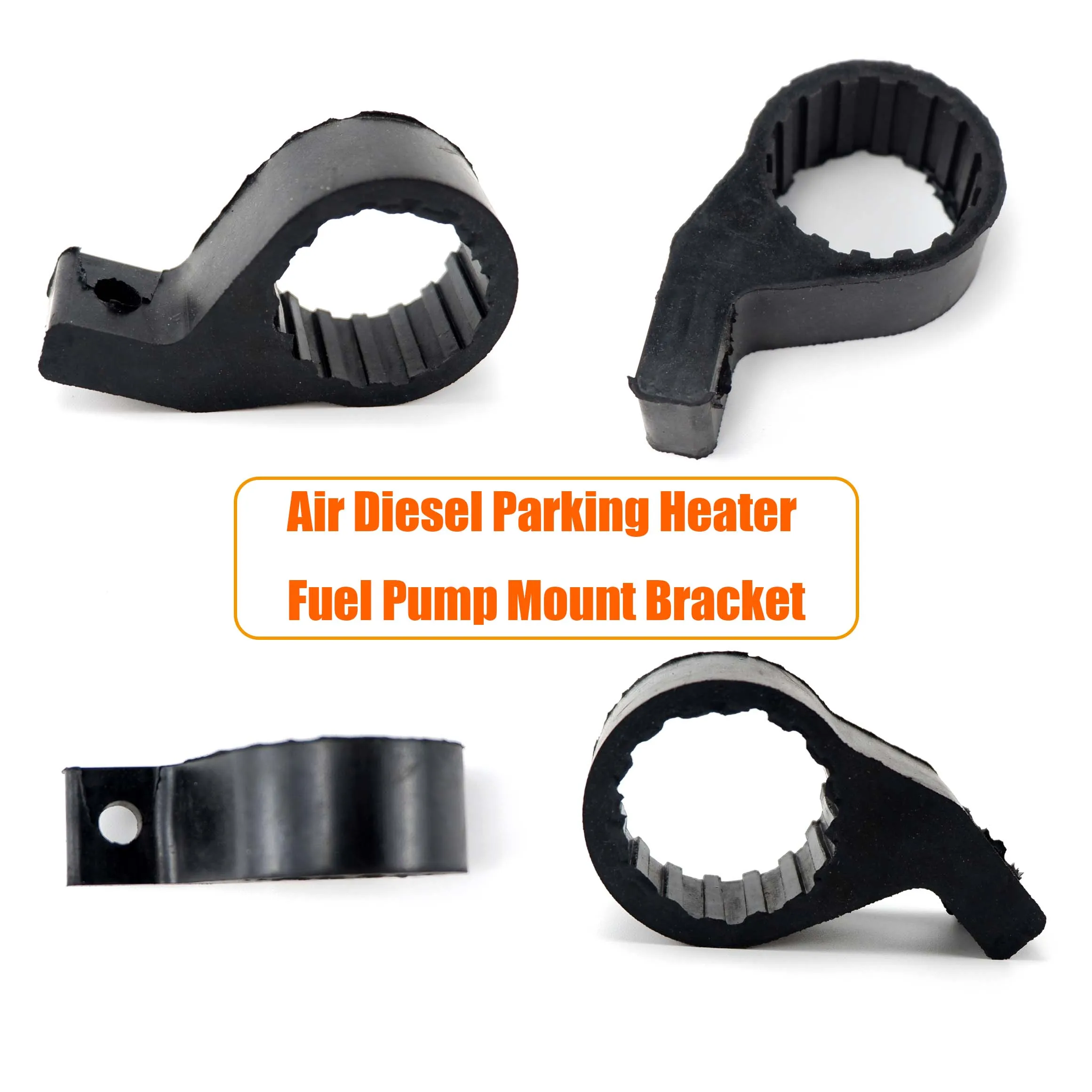 Air Diesel Parking Heater Fuel Pump Mount Bracket Holder Rubber Clamp Shock Absorption Black