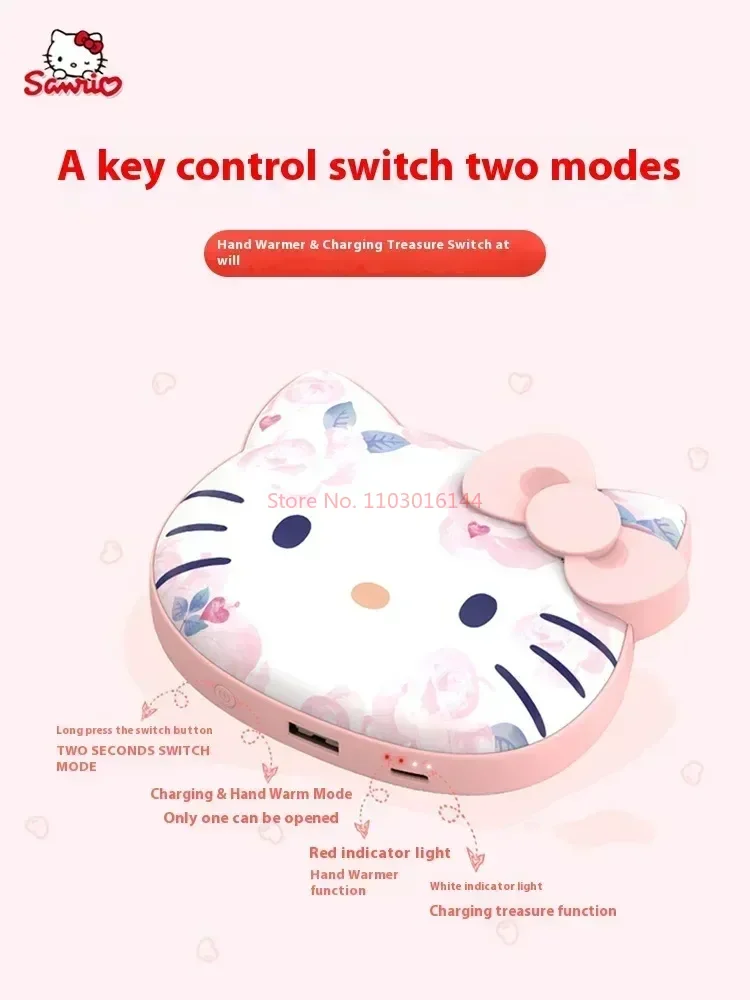 Sanrio Hello Kitty Power Bank Fast Charging Ultra-thin Compact Portable 10000mah Cute Mobile Power Supply For Iphone Toys Girls