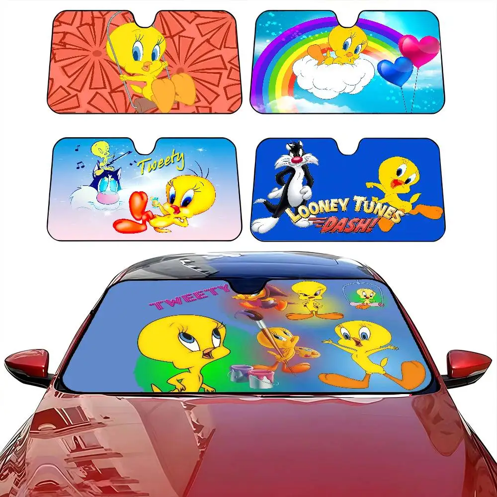 

T-Tweetys B-Bird Car Window Sun Shade Windshield Anti-UV Protection Front Rear Windshield Block Cover Visor Accessories