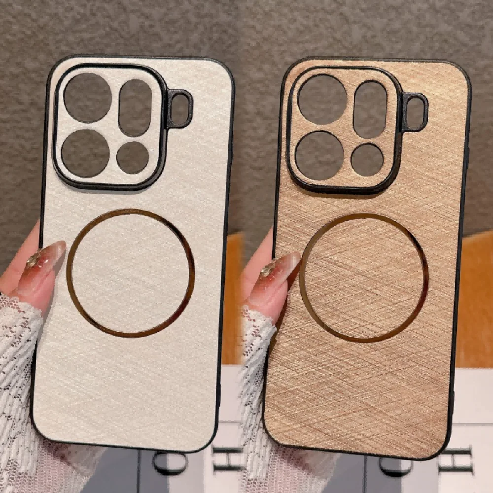 

Для OPPO Find X9 Pro Чехол из жесткого шелка с магнитной беспроводной зарядкой Защитная задняя крышка для Find X9 X8 Pro X8 Ultra Shell