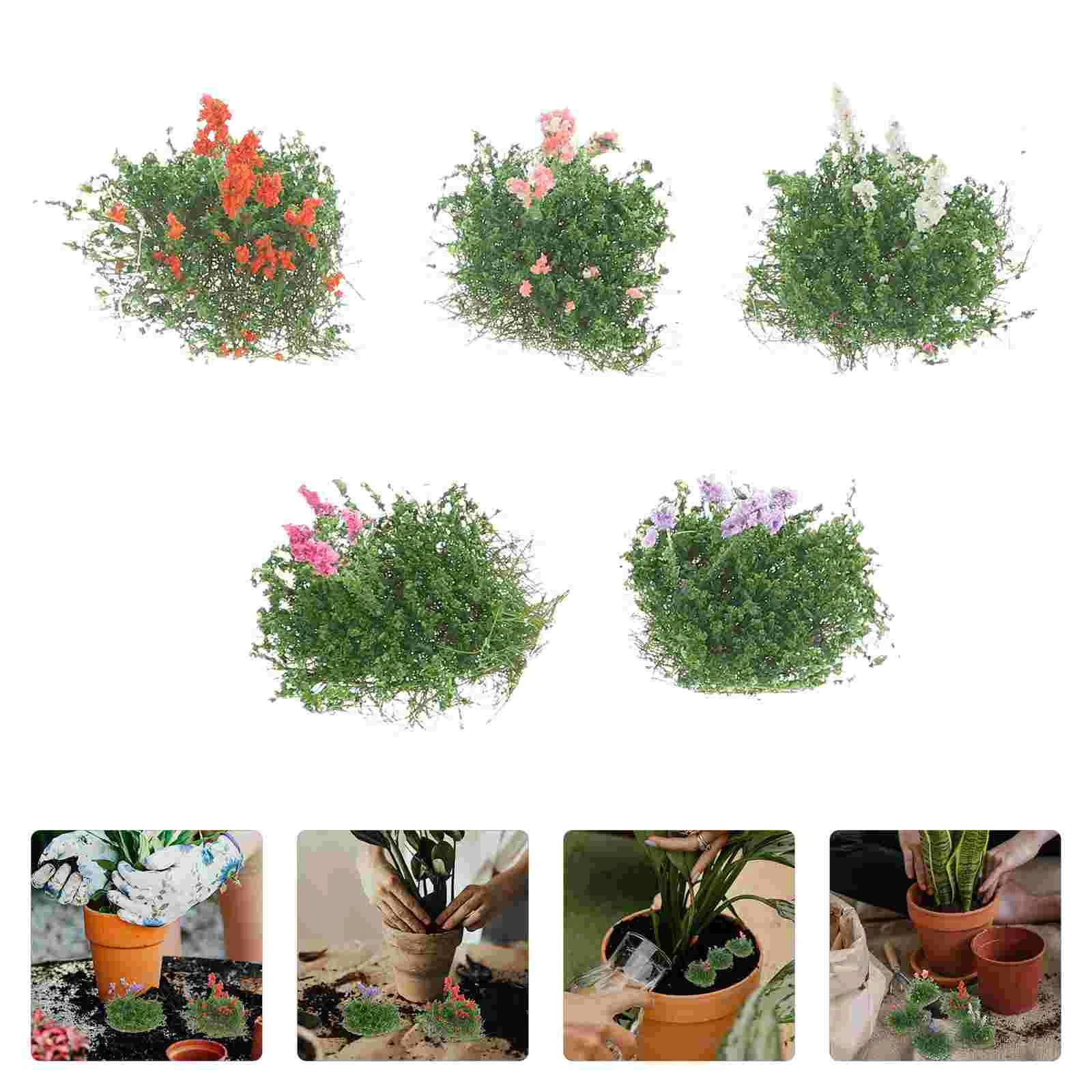 

Simulation Mini Flower Cluster Decoration DIY Sand Table Model Landscape Lawn Miniature Tuft Nylon