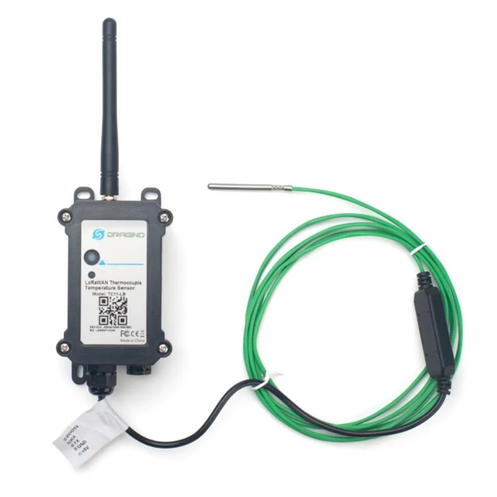 

Dragino TC11-LB -- LoRaWAN Thermocouple Converter for K Type Thermocouple (-50 ~ 200°C)