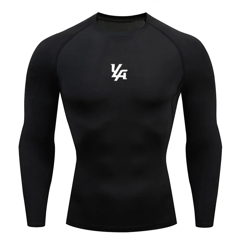 

Мужская компрессионная футболка с длинным рукавом для бега и фитнеса, 2026 год, повседневная, для спортзала, топ
