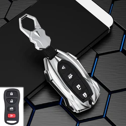 Copri chiave per auto in lega di zinco per Nissan 350Z Maxima Sentra Armada Titan Kicks Murano Smart Remote Control Protect Case portachiavi