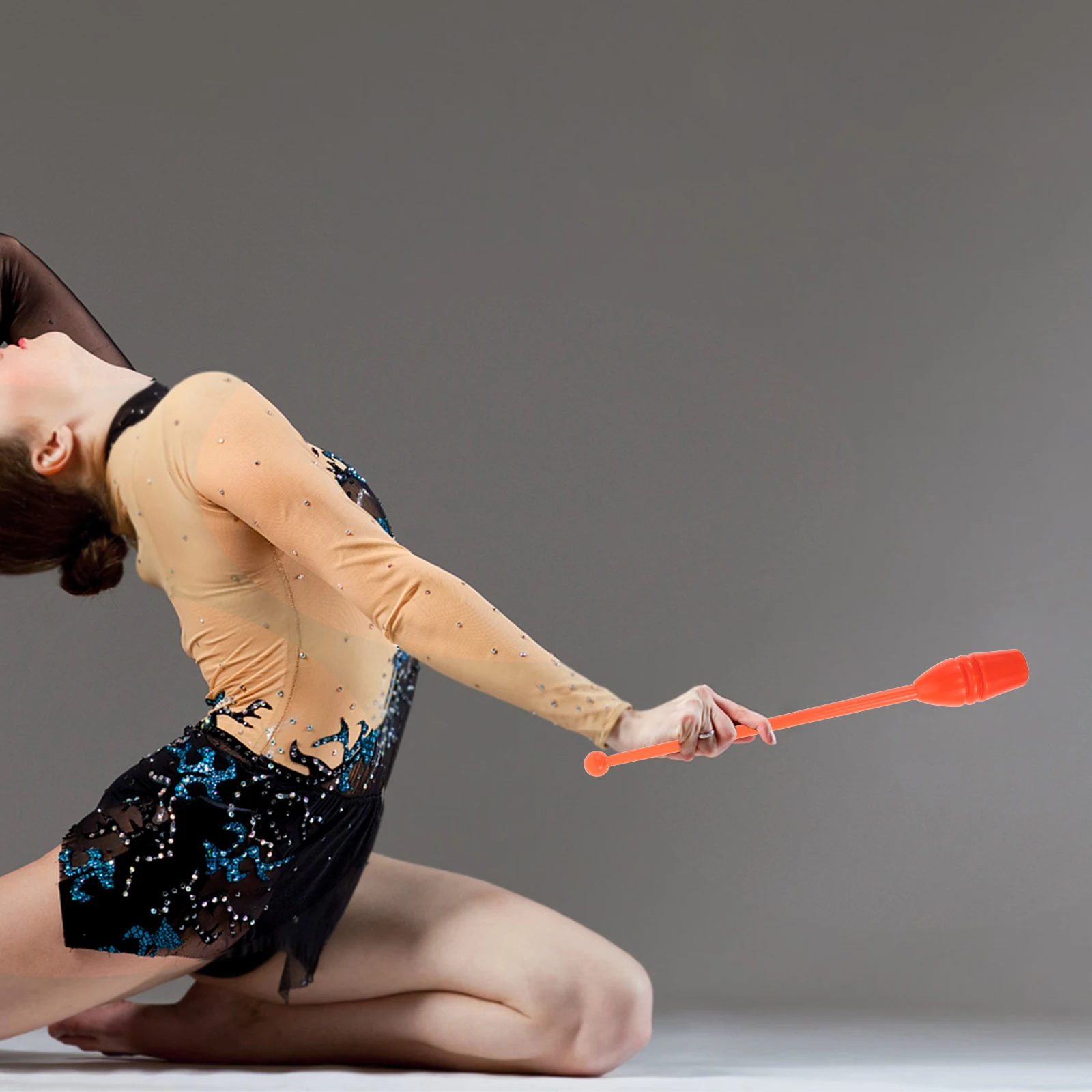 

1 Pair Artistic Gymnastics Sticks Resin Calisthenics Pole Exercise Twirling Stick Fitness Dance Prop Performing Stick Portable