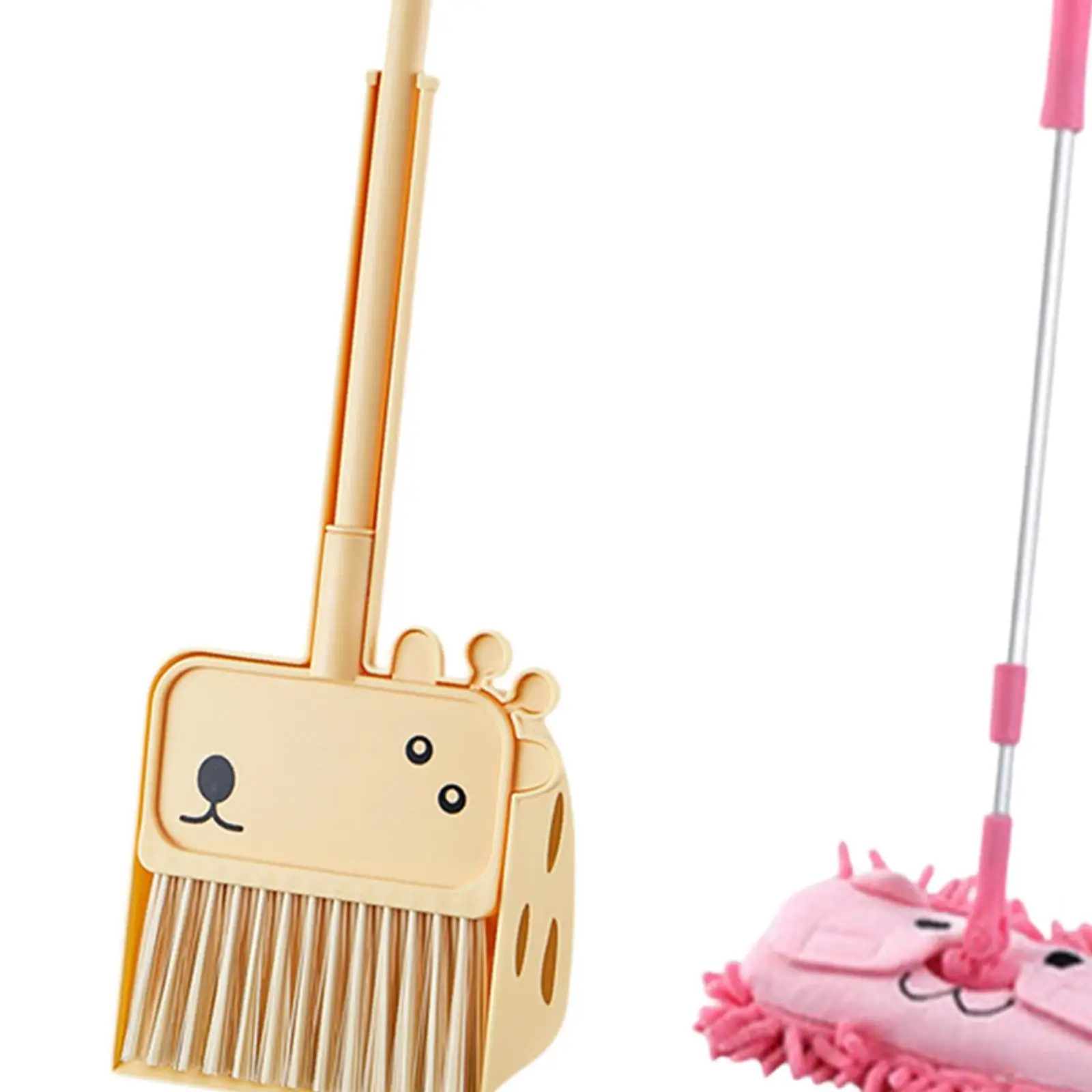 3 Pieces Mini Broom and Dustpan Mop Set Kids Cleaning Toy Set for Children