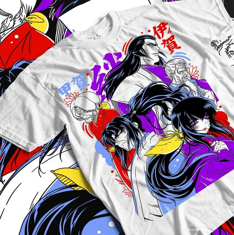 

Japanese hot Anime lga Oboro T-shirt Year round clothing Unisex Oversized Suitable for all seasons high quality Couples Classic