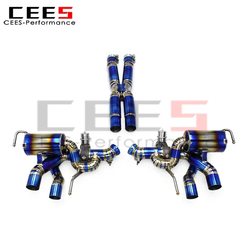 CEES Titanium Catback Exhaust Assembly for Ferrari California 3.9T 2012-2018 High Performance Pipes Valve  Exhaust Pipe System