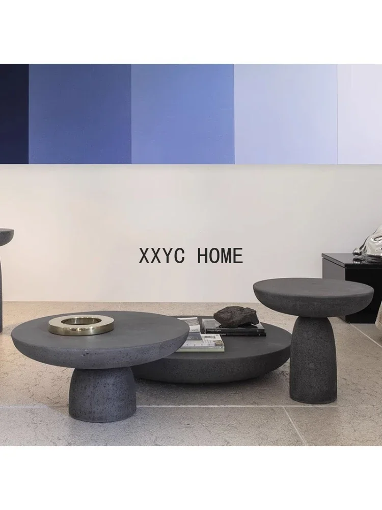 Designer Stone Coffee Table Side Table FRP Desk Creative Design Modern Simple Side Table Living Room Furniture image 2