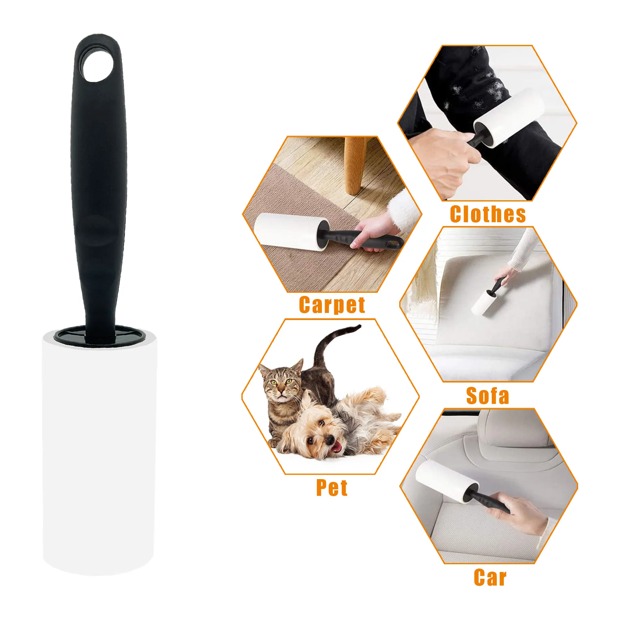 Lint Rollers for Pet Hair,Sticky,Remover for Clothes, Furniture ,Animal Pet Fur,2 Handles with 12 Refills, 1080 Sheets