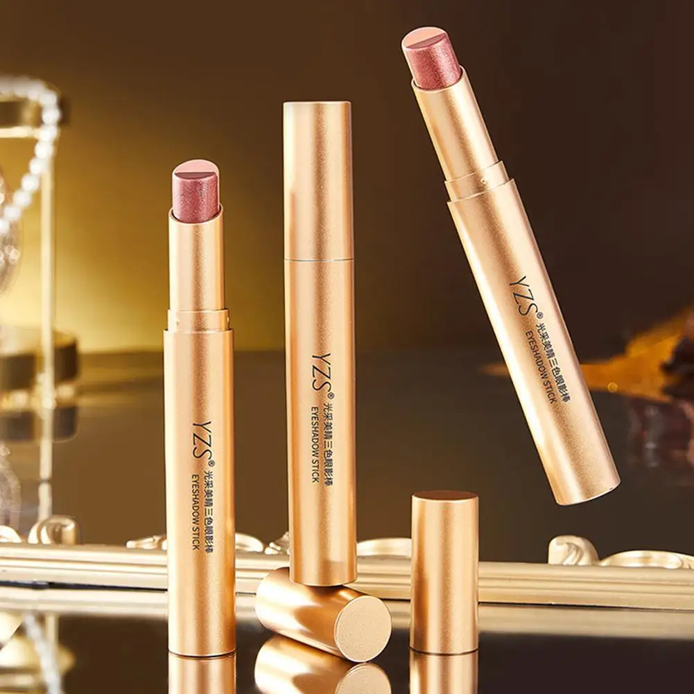 Glitter Eyeshadow Stick Three-Color Contouring Eyeshadow Makeup Eyeshadow Crayon Eyeshadow Pencil Eye Shimmer Stick For Wom V8A5