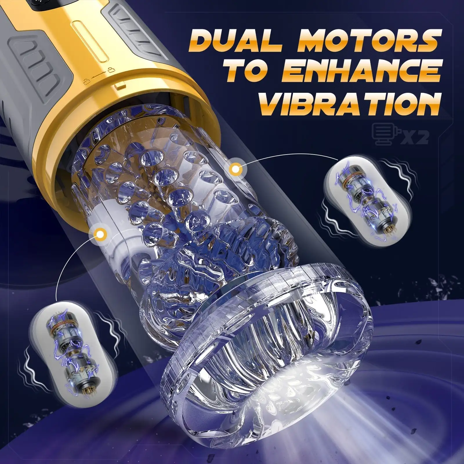 IPX6 Automatic Male Masturbator 7 Thrusting Rotating Licking Modes LED Display Pussy Stroker Penis Pump Adult  Sex Toys For Men