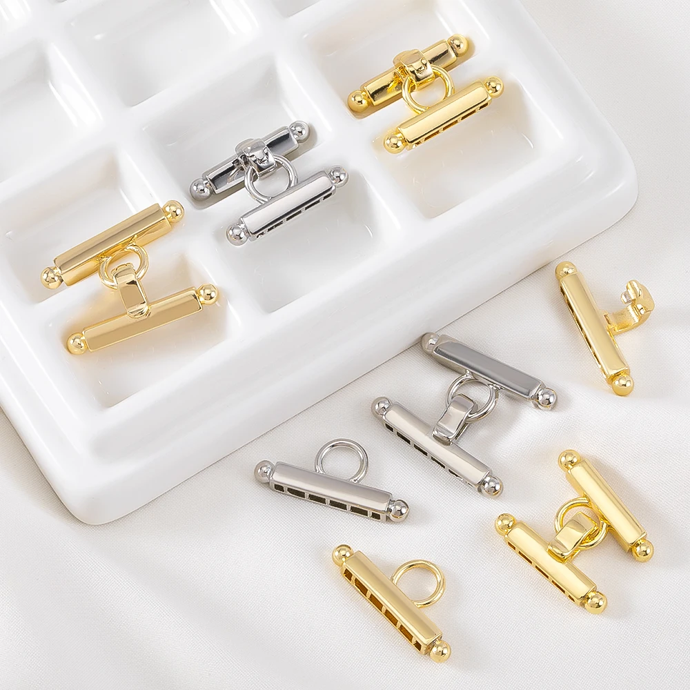 

Gold Color Plated Brass Irregular Connectors Closure Lock Clasps For DIY Finishing Connection Buckle Jewelry Accessories