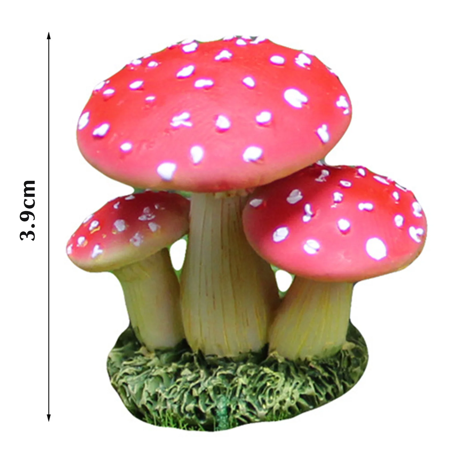Mini Realistic Resin Mushroom Models Garden Decor Delicate Compact Mushroom Figurines for Home Fish Tank Garden Decor Supplies